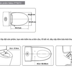 Nắp rửa điện tử thông minh cho bồn cầu Nikko P79072 11 Nắp rửa điện tử thông minh cho bồn cầu Nikko P79072