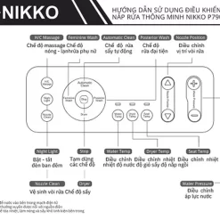 Nắp rửa điện tử thông minh cho bồn cầu Nikko P79072 13 Nắp rửa điện tử thông minh cho bồn cầu Nikko P79072