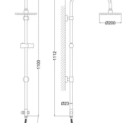 Sen cây tắm đứng Caesar BS122