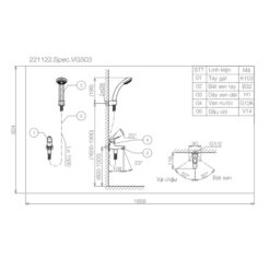 Sen tắm lạnh Viglacera VG503