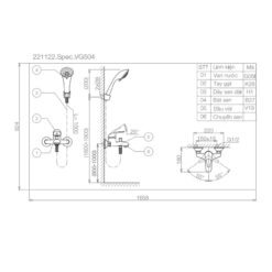 Sen tắm nóng lạnh Viglacera VG504