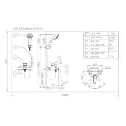 Sen tắm nóng lạnh Viglacera VG514