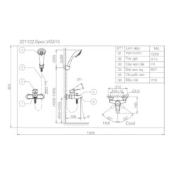 Sen tắm nóng lạnh Viglacera VG515