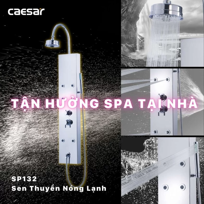 Sen thuyền nóng lạnh Caesar SP132 - SKU SP132 Sen thuyền nóng lạnh Caesar SP132 - Thiết kế hiện đại