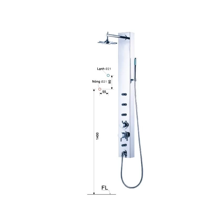 Sen thuyền nóng lạnh Caesar SP137 13 Sen thuyền nóng lạnh Caesar SP137 tại Hải Yến Home - SKU: SP137