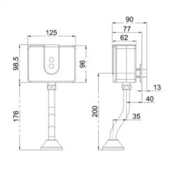 Van tiểu xả cảm ứng Miken MKV-C306G
