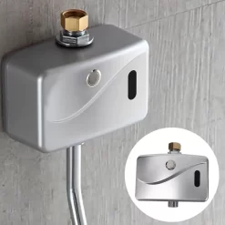 Van xả cảm ứng tiểu nam kết hợp nhấn tay MKV-C4896P (Pin 6V)