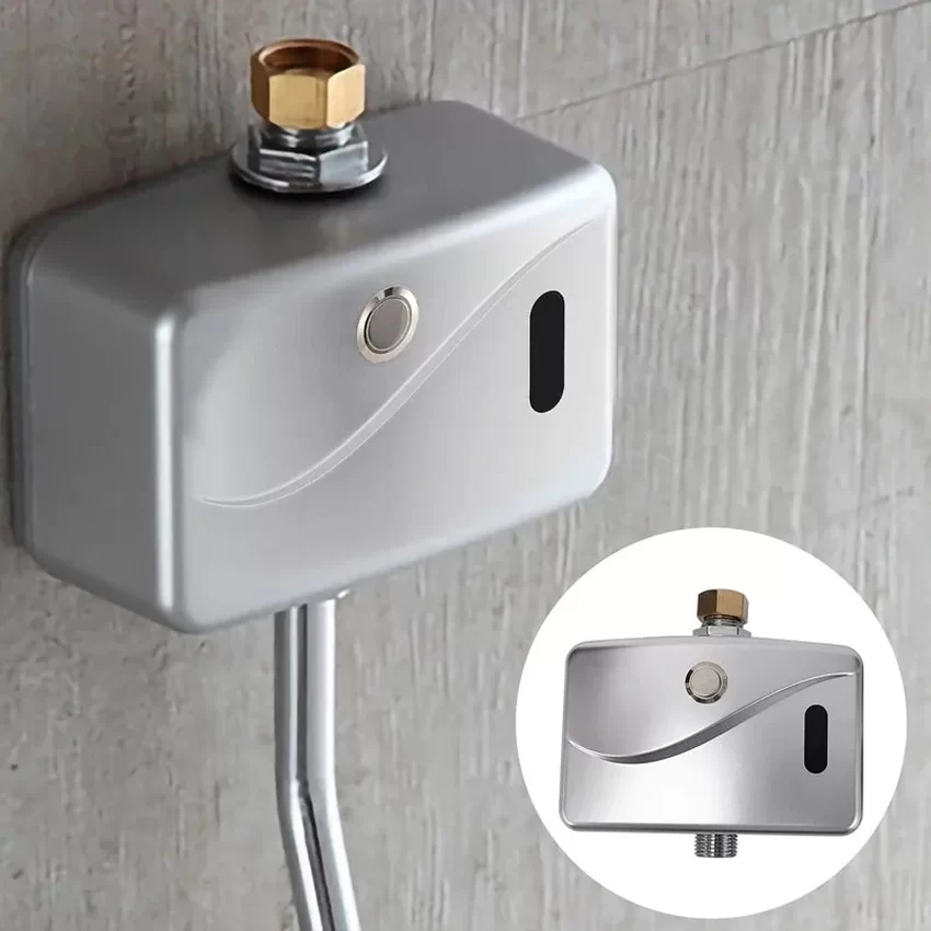 Van xả cảm ứng tiểu nam kết hợp nhấn tay MKV-C4896P - SKU: MKV-C4896P Van xả cảm ứng tiểu nam kết hợp nhấn tay MKV-C4896P
