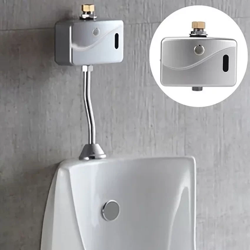 Van xả cảm ứng tiểu nam kết hợp nhấn tay MKV-C4896P - SKU: MKV-C4896P Van xả cảm ứng tiểu nam kết hợp nhấn tay MKV-C4896P