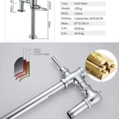 Van xả gạt tay cho bồn cầu, xí xổm Miken MKV-6015 10 Van xả gạt tay cho bồn cầu, xí xổm Miken MKV-6015