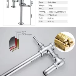 Van xả gạt tay cho bồn cầu, xí xổm Miken MKV-6015