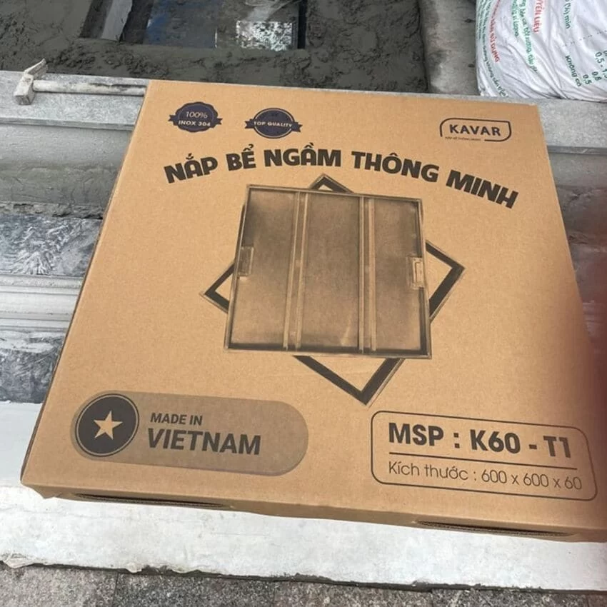 Nắp bể ngầm Inox tay nâng liền có viền hãng Kavar-T1 15 Nắp bể ngầm Inox tay nâng liền có viền inox Kavar T1 - SKU Kavar-T1