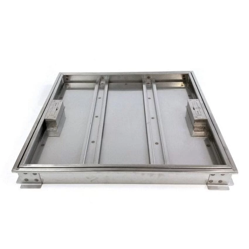 Nắp bể ngầm Inox Kavar T2CT 3 Nắp bể ngầm Inox tay nâng liền có viền inox Kavar T2CT