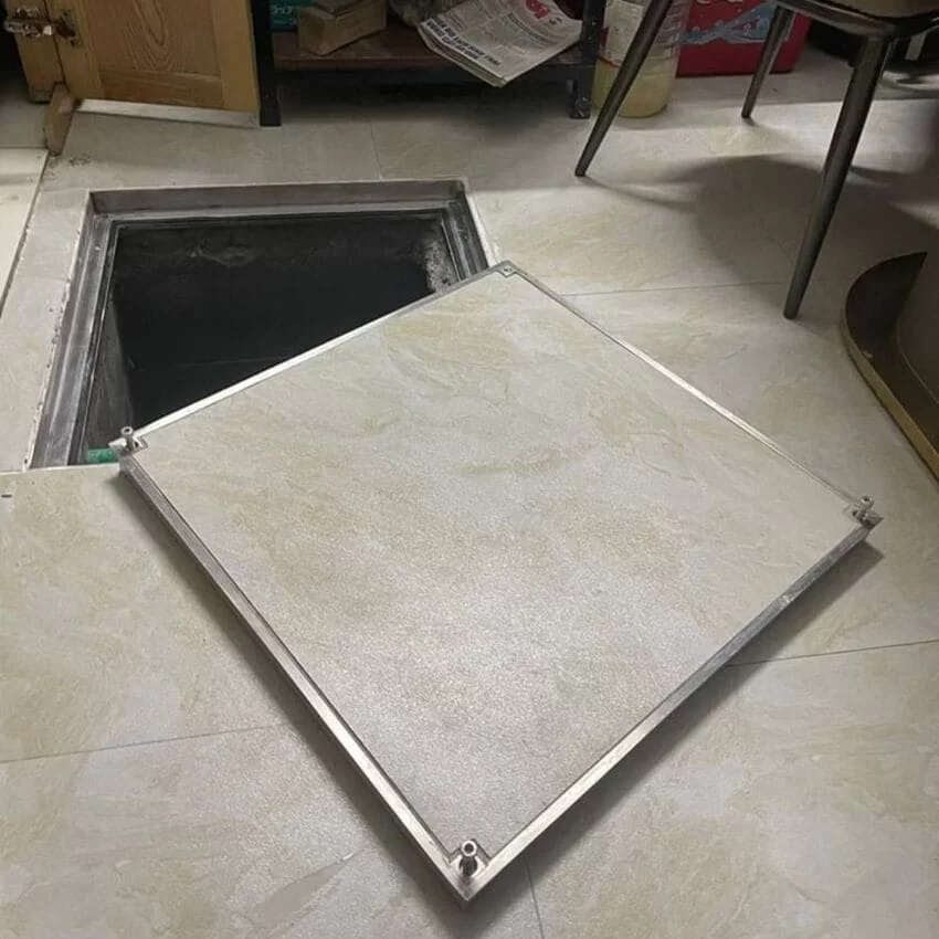 Nắp bể ngầm Inox tay nâng rời có viền hãng Kavar-T2 15 Chi tiết Nắp bể ngầm Kavar T2 - SKU: Kavar-T2