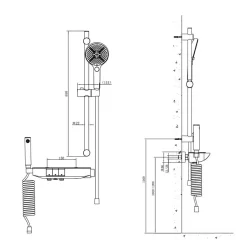Sen tắm nóng lạnh tay sen 3 chế độ JOMOO 35025-536/1B-1