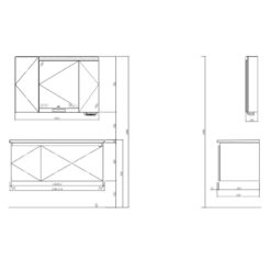 Bộ tủ chậu & tủ gương size 120cm JOMOO A3112-18BE-1