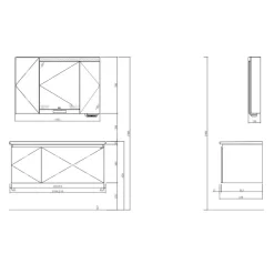 Bộ tủ chậu & tủ gương size 120cm JOMOO A3112-18BE-1