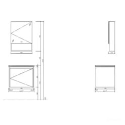 Bộ tủ chậu & tủ gương size 60cm JOMOO A2011-126V-I011