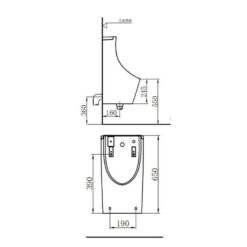 Bồn tiểu nam treo tường xả cảm ứng JOMOO J13055-0D/31K-I011