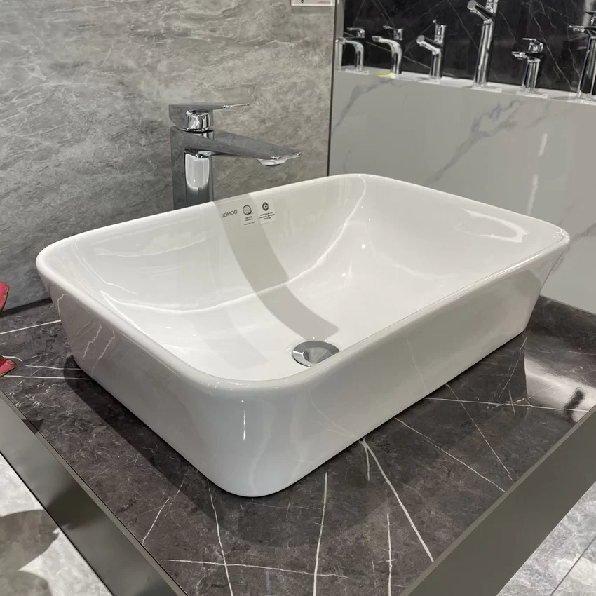Chậu rửa mặt lavabo JOMOO 12132-1/01Z-I011 Chậu rửa mặt lavabo đặt bàn JOMOO 12132-1/01Z-I011
