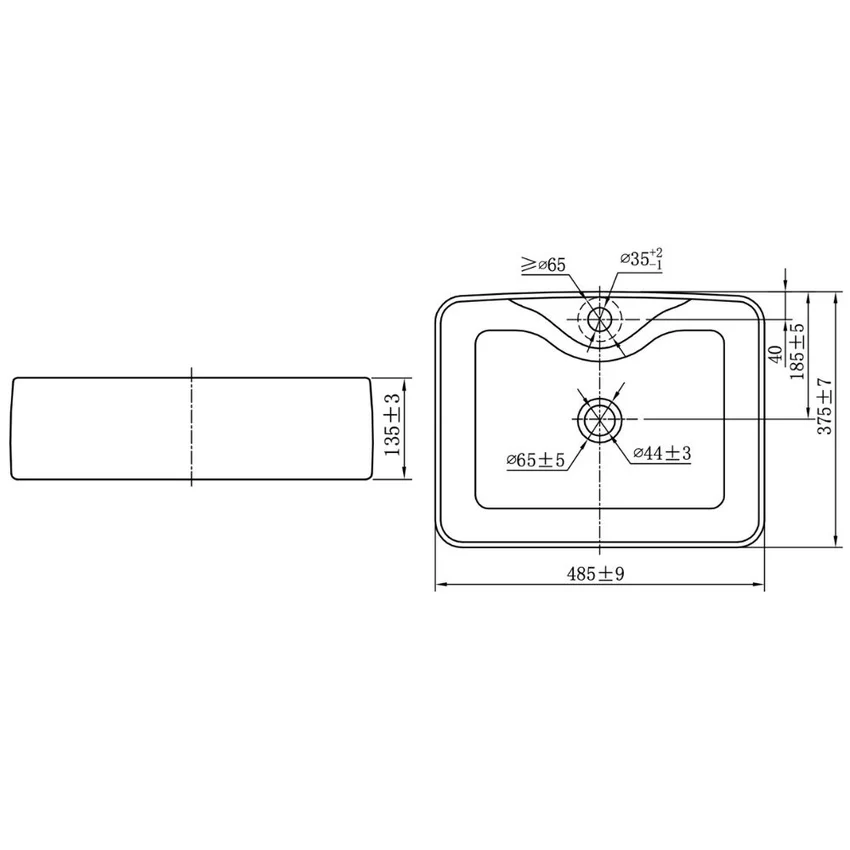 Chậu rửa mặt lavabo đặt bàn JOMOO 12812-1/11P-I011 10 Chậu rửa mặt lavabo đặt bàn JOMOO 12812-1/11P-I011