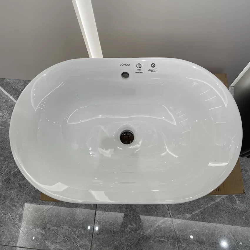 Chậu rửa mặt lavabo dương vành JOMOO 12138-1/01Z-I011 6 Chậu rửa mặt lavabo dương vành JOMOO 12138-1/01Z-I011