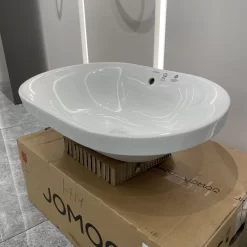 Chậu rửa mặt lavabo dương vành JOMOO 12138-1/01Z-I011 12 Chậu rửa mặt lavabo dương vành JOMOO 12138-1/01Z-I011