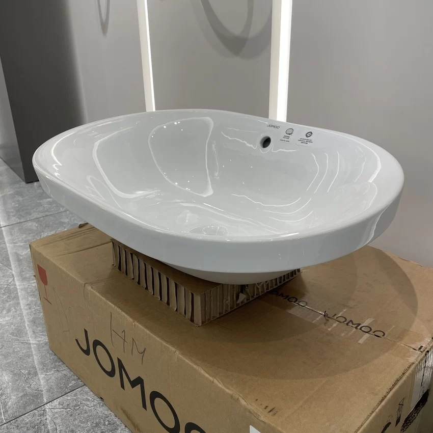 Chậu rửa mặt lavabo dương vành JOMOO 12138-1/01Z-I011 7 Chậu rửa mặt lavabo dương vành JOMOO 12138-1/01Z-I011