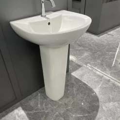 Chậu rửa mặt lavabo treo tường chân dài JOMOO 12103-1/11P-I011