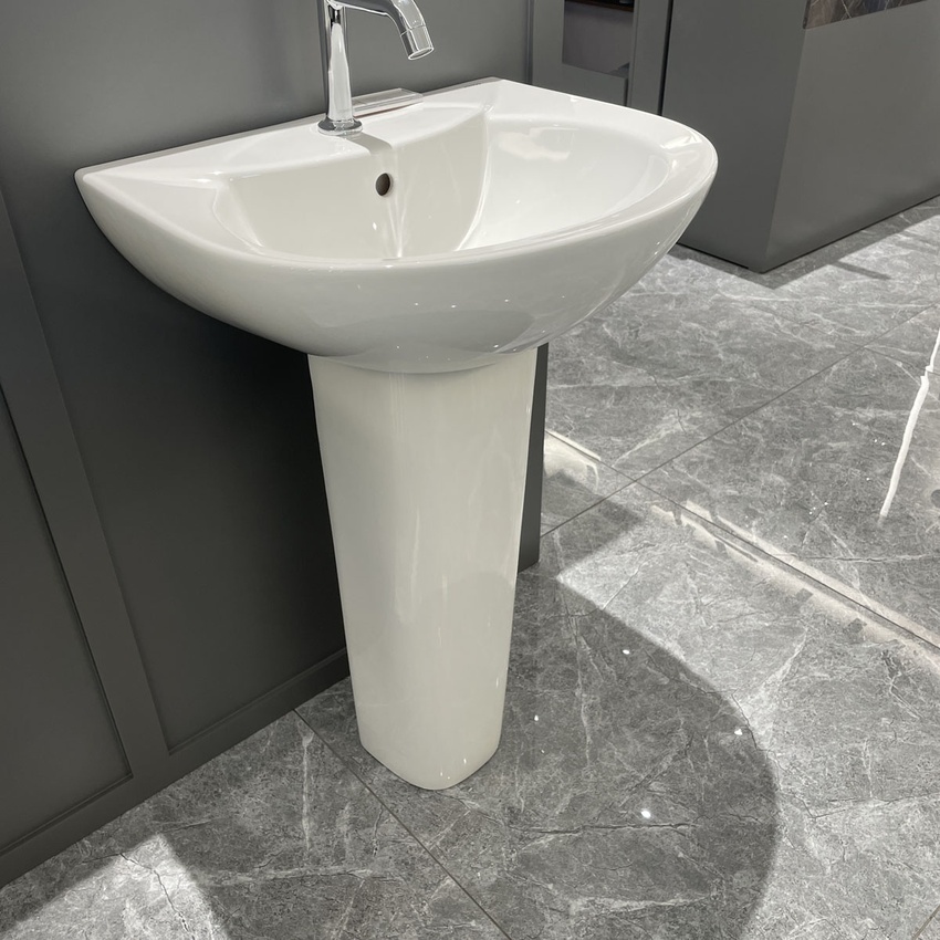 Chậu rửa mặt lavabo treo tường chân dài JOMOO 12103-1/11P-I011 14 Chậu rửa mặt lavabo treo tường chân dài JOMOO 12103-1/11P-I011