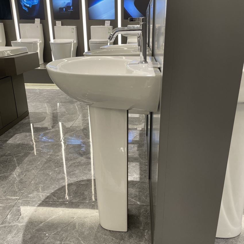 Chậu rửa mặt lavabo treo tường chân dài JOMOO 12103-1/11P-I011 15 Chi tiết chậu rửa mặt lavabo treo tường chân dài JOMOO 12103-1/11P-I011