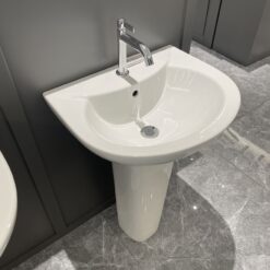 Chậu rửa mặt lavabo treo tường chân dài JOMOO 12103-1/11P-I011 11 Chậu rửa mặt lavabo treo tường chân dài JOMOO 12103-1/11P-I011