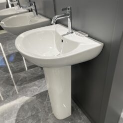 Chậu rửa mặt lavabo treo tường chân dài JOMOO 12103-1/11P-I011 12 Chậu rửa mặt lavabo treo tường chân dài JOMOO 12103-1/11P-I011