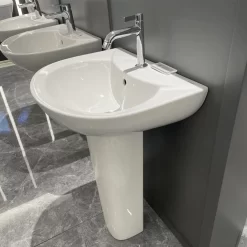 Chậu rửa mặt lavabo treo tường chân dài JOMOO 12103-1/11P-I011 12 Chậu rửa mặt lavabo treo tường chân dài JOMOO 12103-1/11P-I011