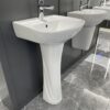 Chậu rửa mặt lavabo treo tường chân dài JOMOO 12803-1/11P-I011