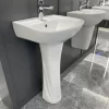 Chậu rửa mặt lavabo treo tường chân dài JOMOO 12803-1/11P-I011 1 Chậu rửa mặt lavabo treo tường chân dài JOMOO 12803-1/11P-I011