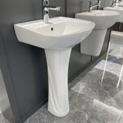 Chậu rửa mặt lavabo treo tường chân dài JOMOO 12803-1/11P-I011