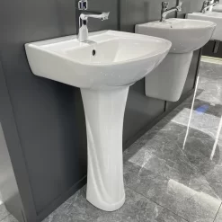 Chậu rửa mặt lavabo treo tường chân dài JOMOO 12803-1/11P-I011