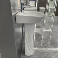 Chậu rửa mặt lavabo treo tường chân dài JOMOO 12803-1/11P-I011