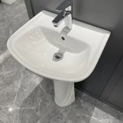 Chậu rửa mặt lavabo treo tường chân dài JOMOO 12803-1/11P-I011 14 Chậu rửa mặt lavabo treo tường chân dài JOMOO 12803-1/11P-I011