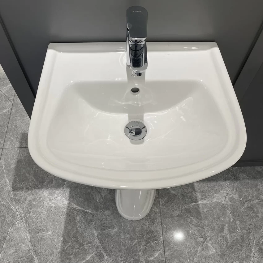 Chậu rửa mặt lavabo treo tường chân dài JOMOO 12803-1/11P-I011 8 Chậu rửa mặt lavabo treo tường chân dài JOMOO 12803-1/11P-I011