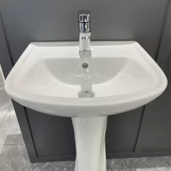 Chậu rửa mặt lavabo treo tường chân dài JOMOO 12803-1/11P-I011 16 Chậu rửa mặt lavabo treo tường chân dài JOMOO 12803-1/11P-I011
