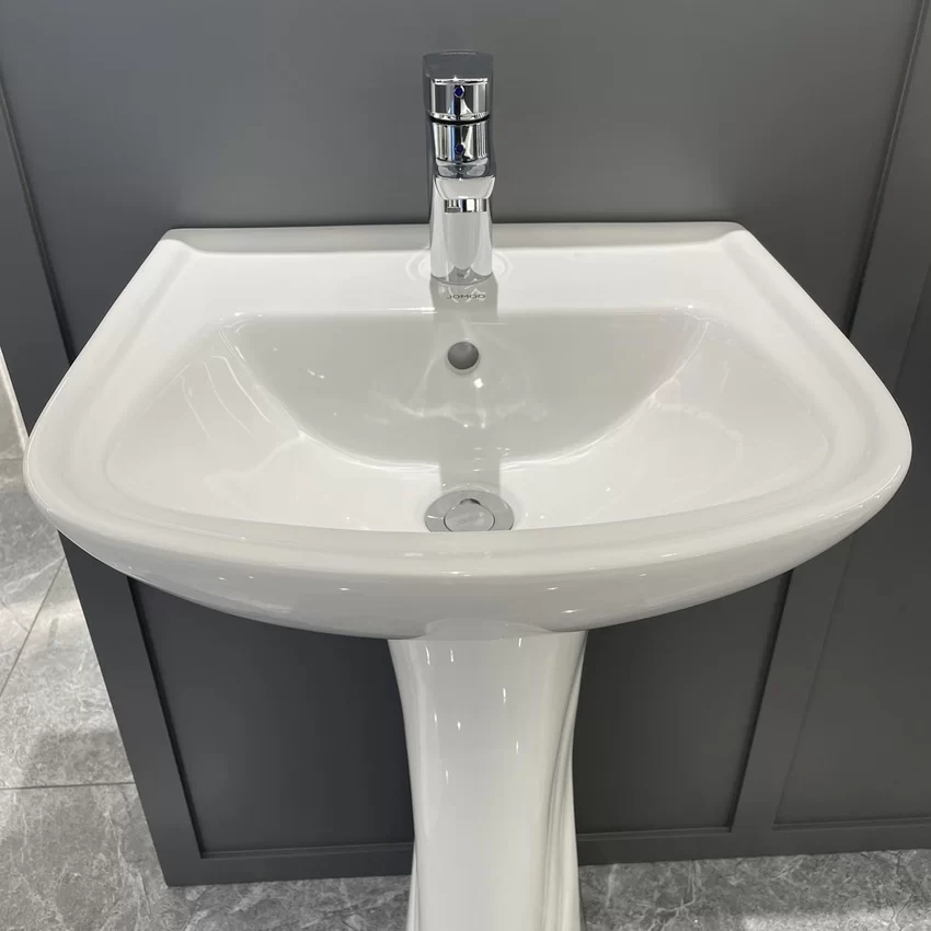 Chậu rửa mặt lavabo treo tường chân dài JOMOO 12803-1/11P-I011 9 Chậu rửa mặt lavabo treo tường chân dài JOMOO 12803-1/11P-I011