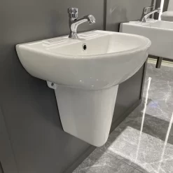 Chậu rửa mặt lavabo treo tường chân lửng JOMOO 12808-1/11P-I011