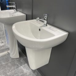 Chậu rửa mặt lavabo treo tường chân lửng JOMOO 12808-1/11P-I011