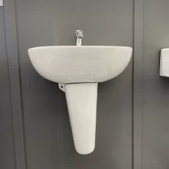 Chậu rửa mặt lavabo treo tường chân lửng JOMOO 12808-1/11P-I011