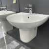 Chậu rửa mặt lavabo treo tường chân lửng JOMOO P12748-1/11P-1 1 Chậu rửa mặt lavabo treo tường chân lửng JOMOO P12748-1/11P-1
