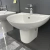 Chậu rửa mặt lavabo treo tường chân lửng JOMOO P12748-1/11P-1 2 Chậu rửa mặt lavabo treo tường chân lửng JOMOO P12748-1/11P-1