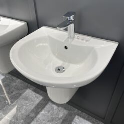 Chậu rửa mặt lavabo treo tường chân lửng JOMOO P12748-1/11P-1