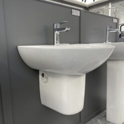 Chậu rửa mặt lavabo treo tường chân lửng JOMOO P12748-1/11P-1 11 Chậu rửa mặt lavabo treo tường chân lửng JOMOO P12748-1/11P-1